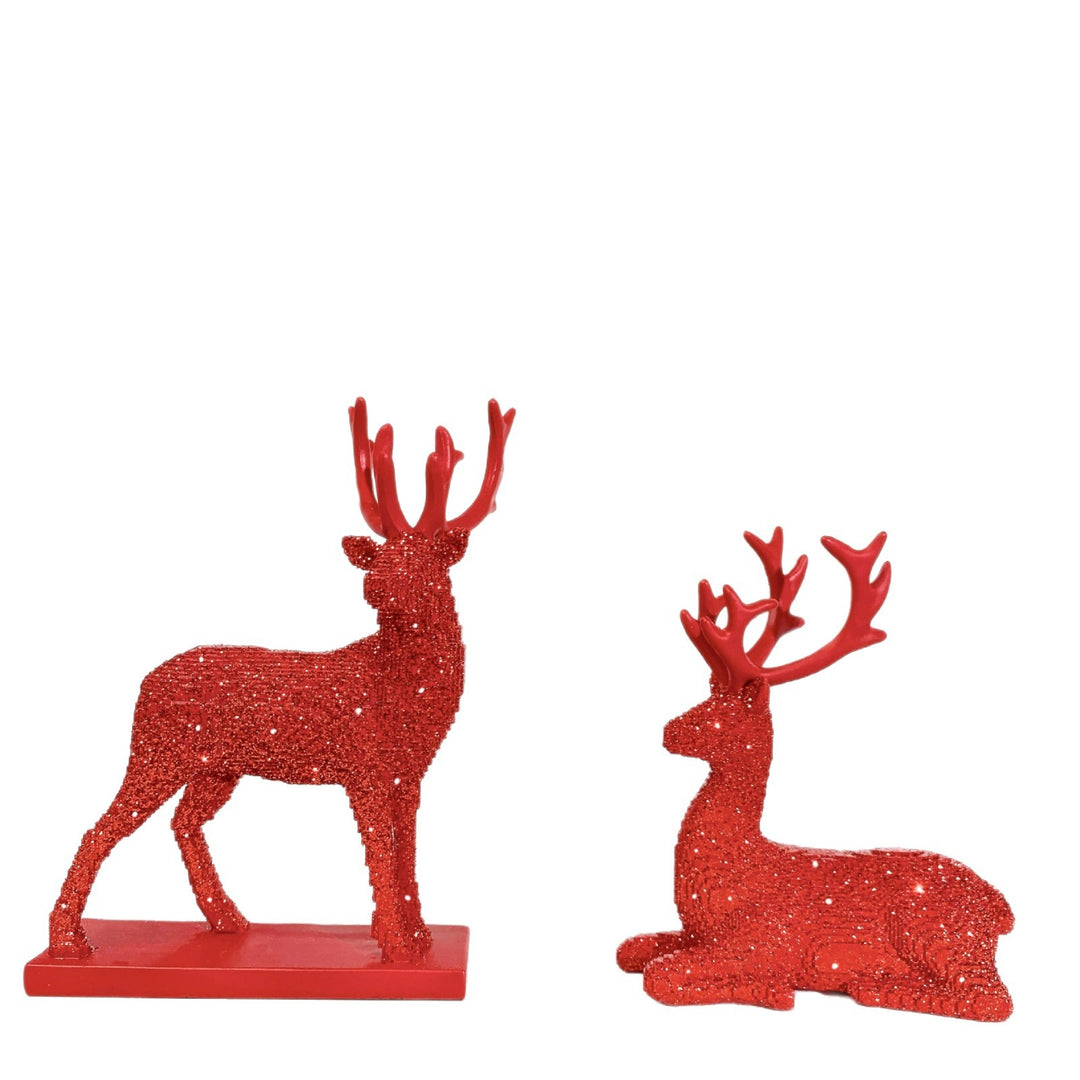 Glittering Reindeer Decorative Figure