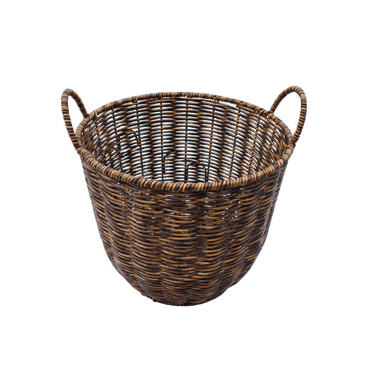 Artisan Woven Round Storage Basket