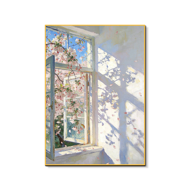 Floral Window Scene Art Print