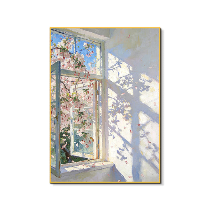 Floral Window Scene Art Print