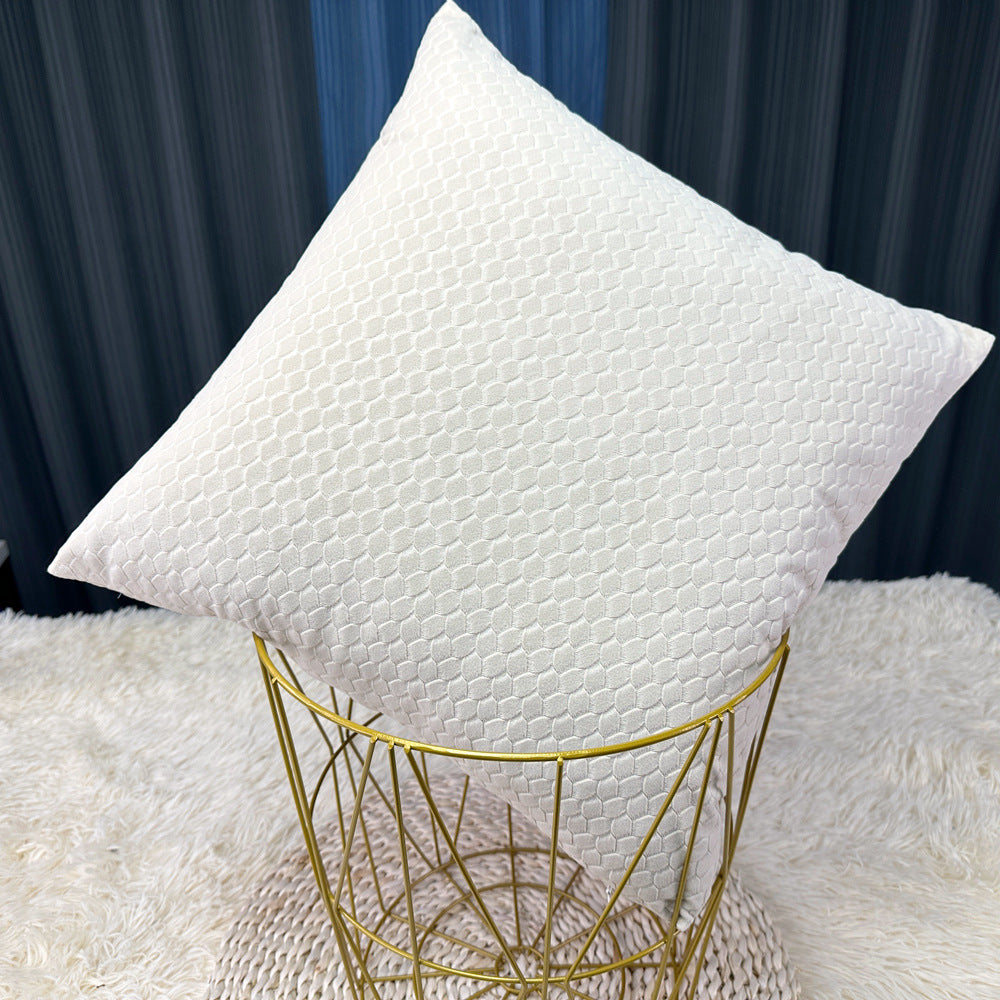 Textured Honeycomb Decorative Pillow