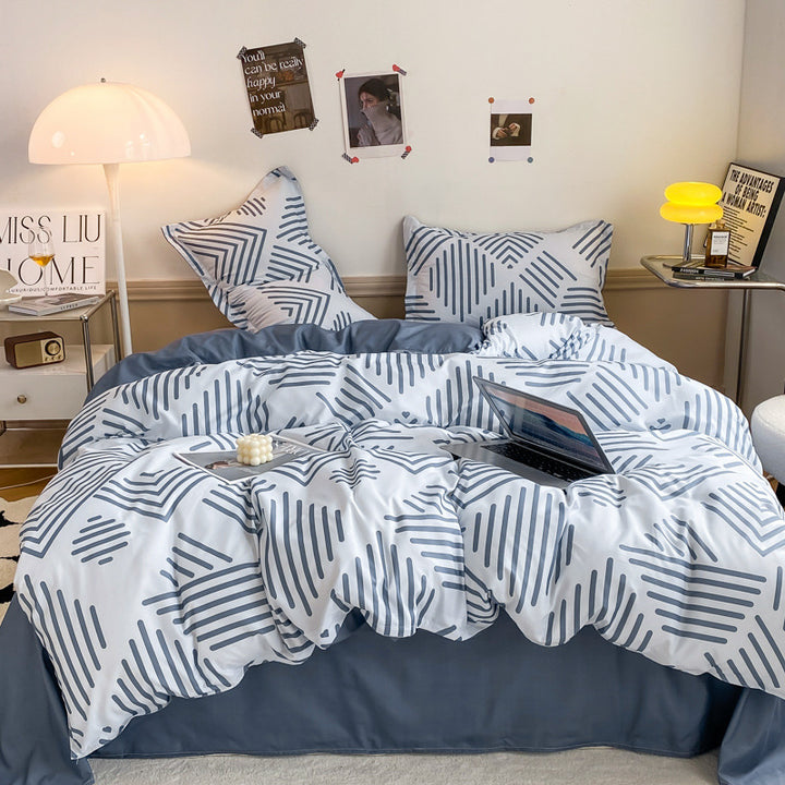 Playful Floral Cartoon Duvet Cover Set