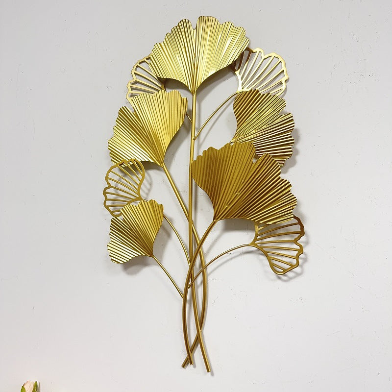 Decorative Metal Ginkgo Wall Sculpture