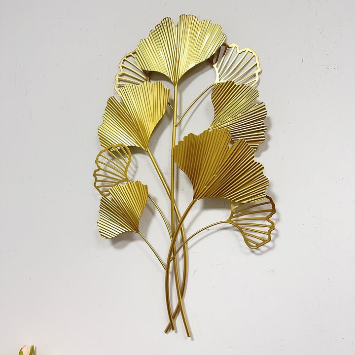 Decorative Metal Ginkgo Wall Sculpture