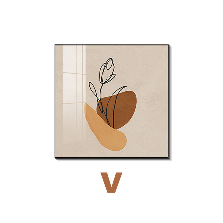 Framed Abstract Botanical Line Art Print