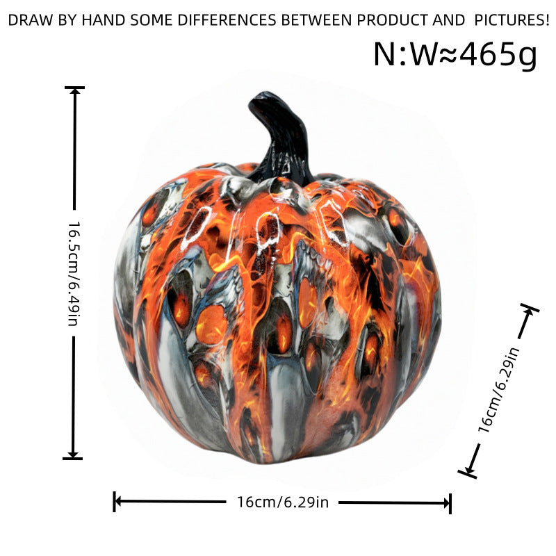 Artful Halloween pumpkin figure