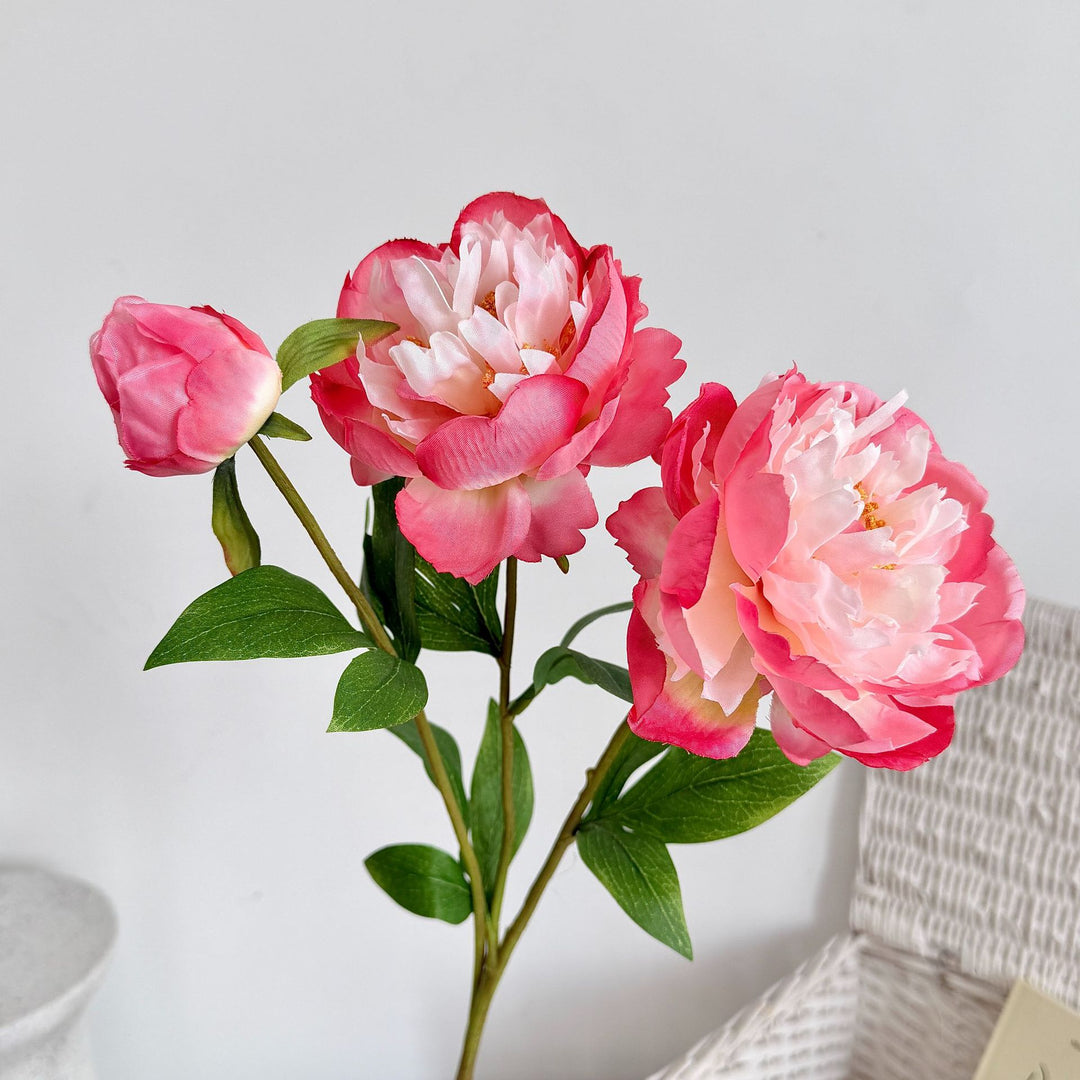 Realistic Artificial Peony Flower Stem