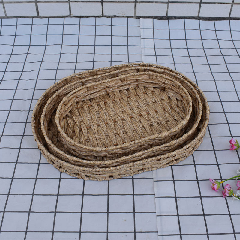 Natural Woven Serving Basket Set