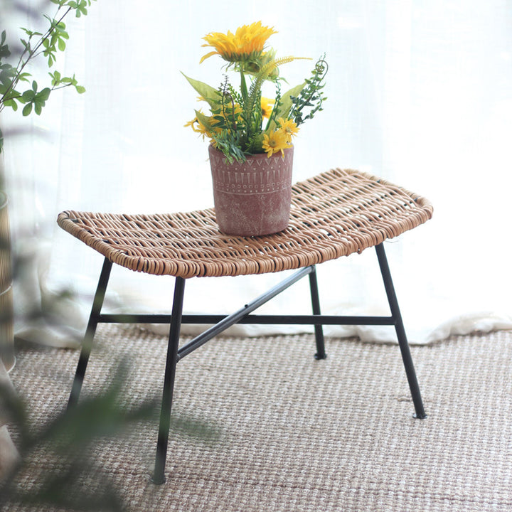 Modern Stool made of woven rattan