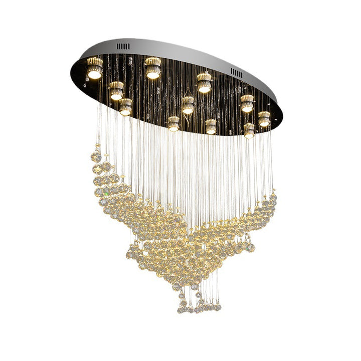 Crystal chandelier with hanging beads