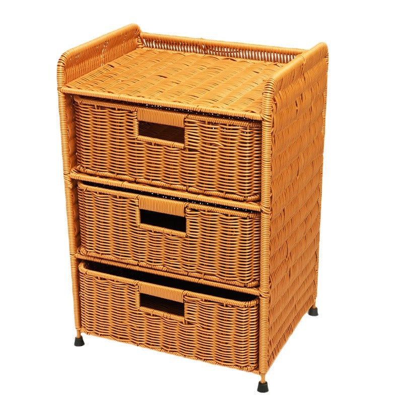 Multi-Drawer Woven Storage Chest