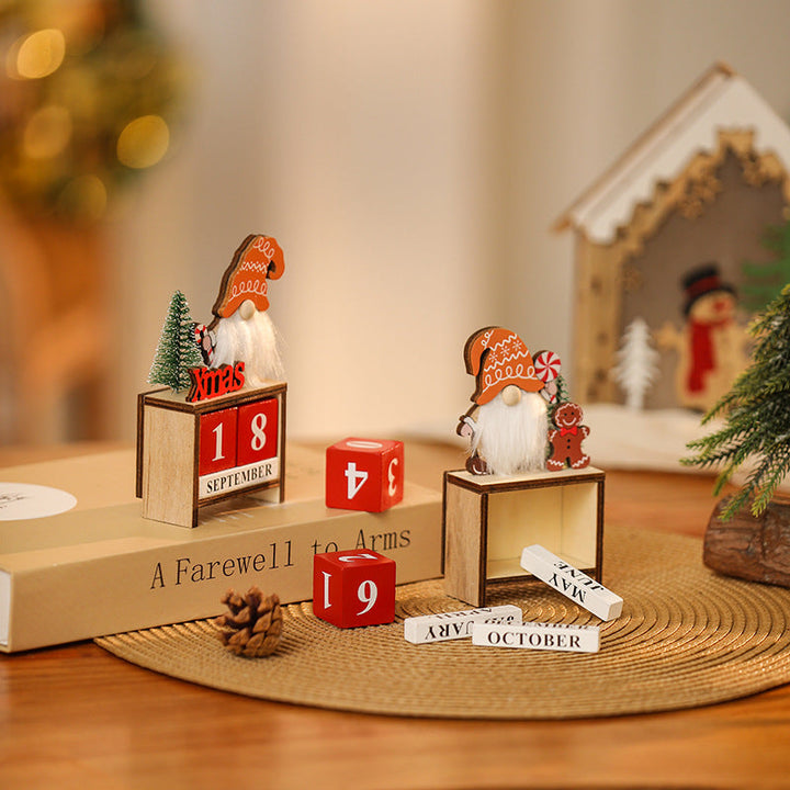 Decorative Christmas gnome with calendar