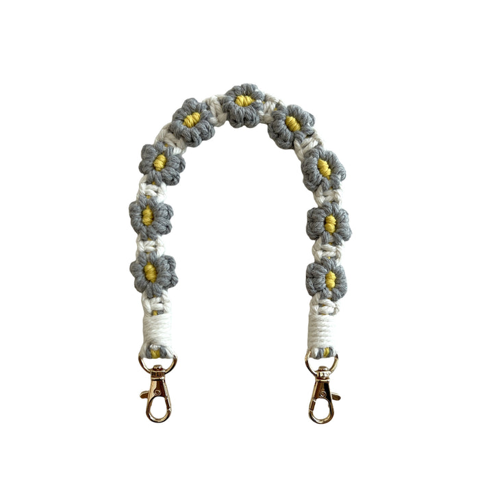 Floral Macrame Keychain Strap