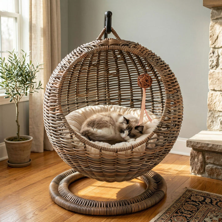 Hanging basket with comfortable padding