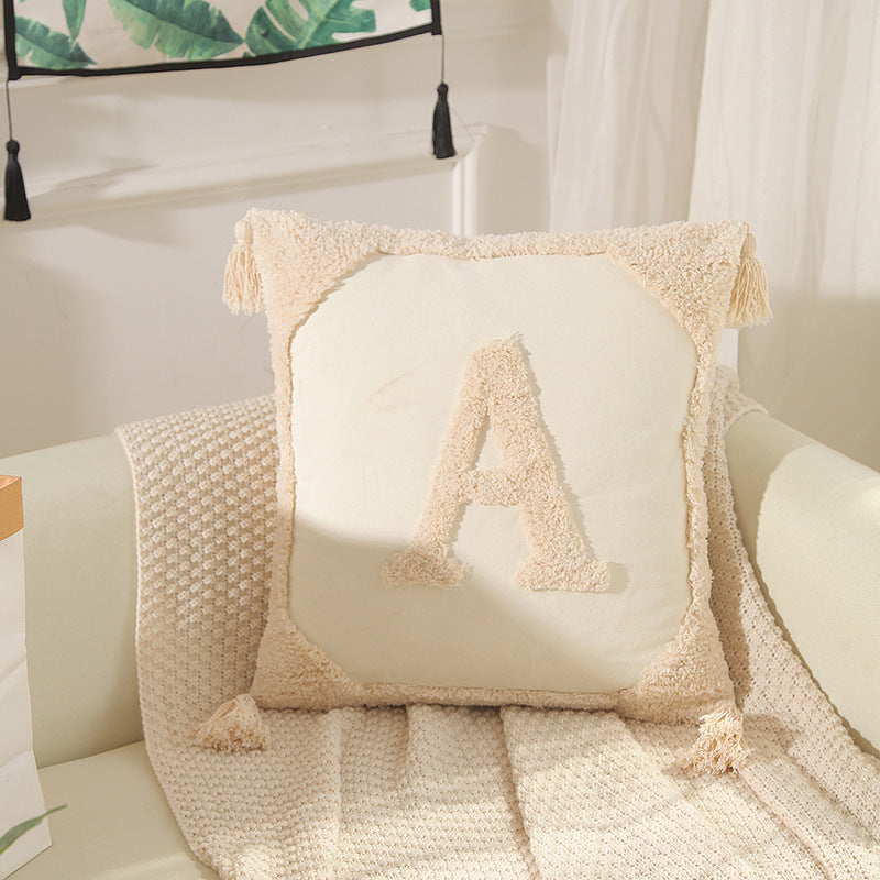 Personalized Lettered Decorative Throw Pillow