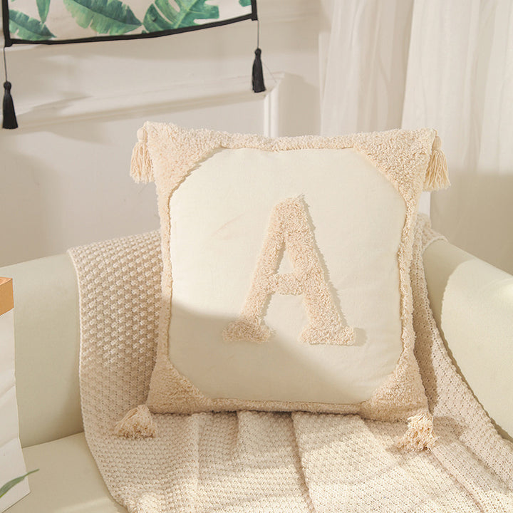 Personalized Lettered Decorative Throw Pillow