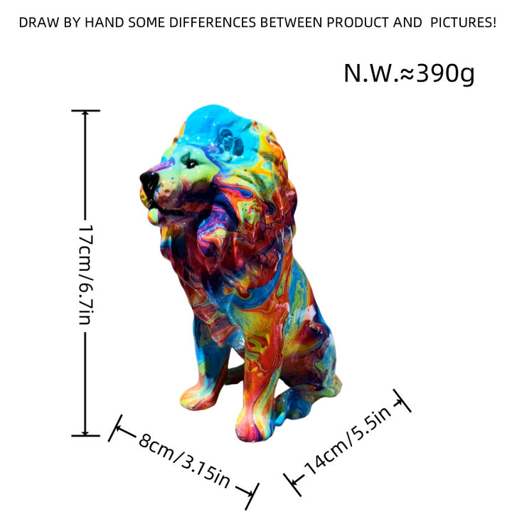 Colorful Lion Sculpture