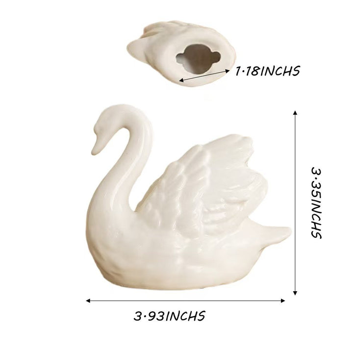Elegant ceramic swan figure