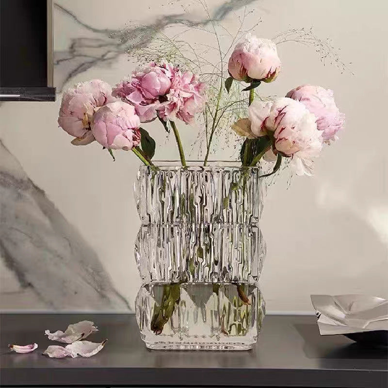 Decorative Textured Glass Container