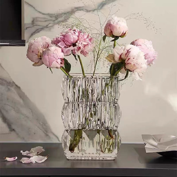 Decorative Textured Glass Container