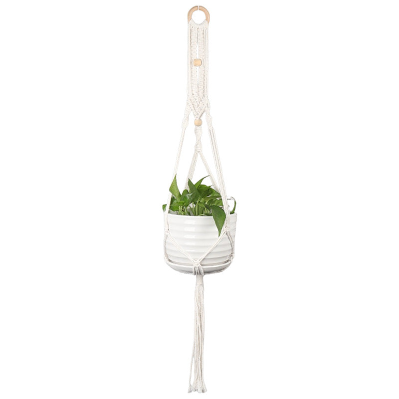 Plant-hanging macrame shelf