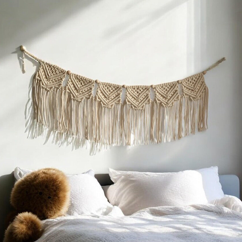 Macrame Wall Hanging Tapestry with Decorative Fringe