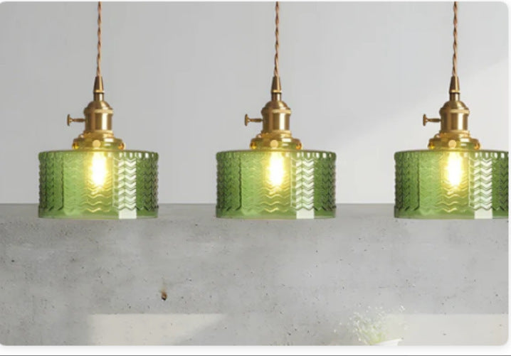 Vintage Glass Pendant Light