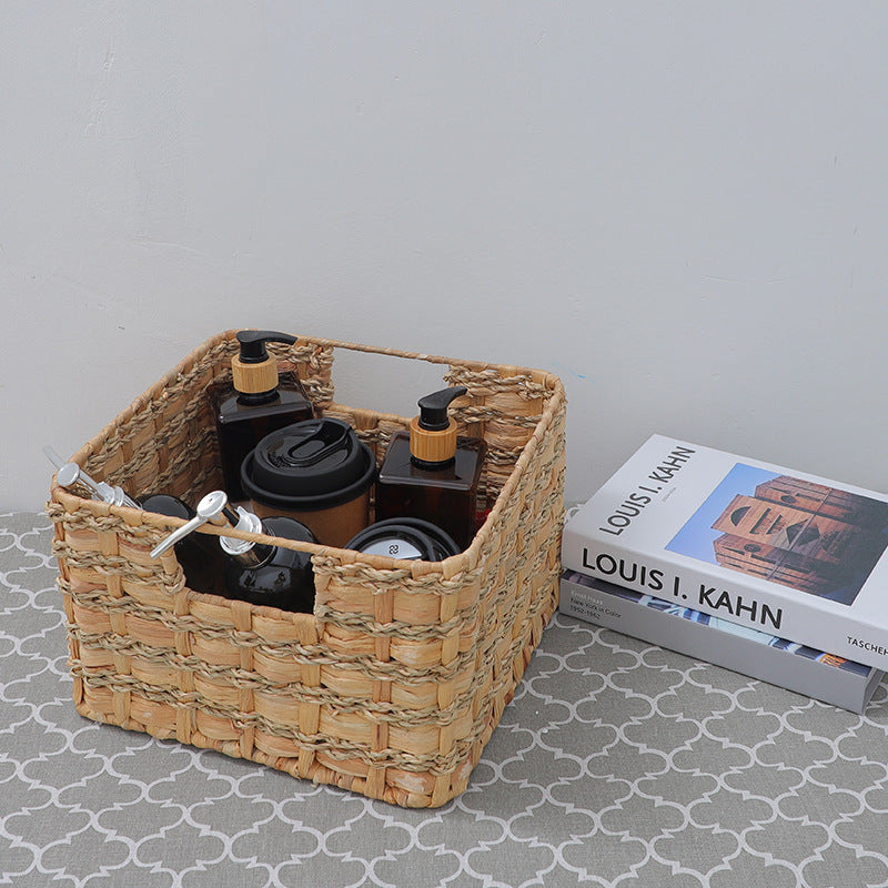 Practical storage basket made of natural materials