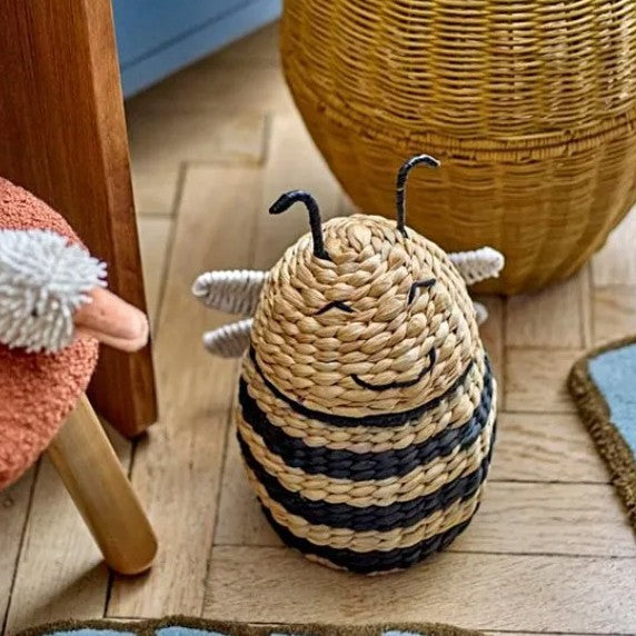 Handcrafted decoration basket made of natural materials