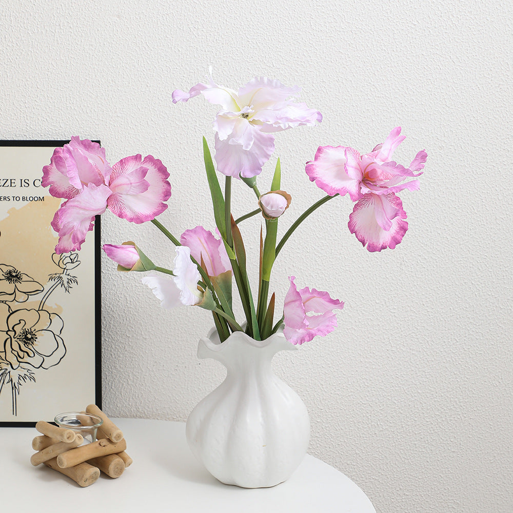 Artificial Iris Flower Stem with Realistic Details
