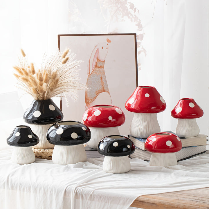 Whimsical Mushroom-Shaped Ceramic Planter