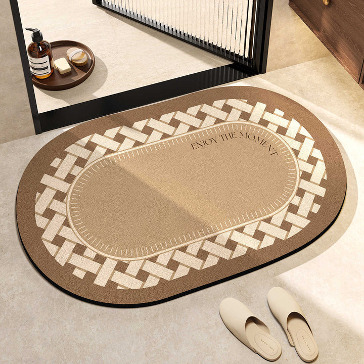 Elegant Oval Floor Mat