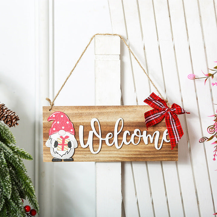 Welcome sign made of wood