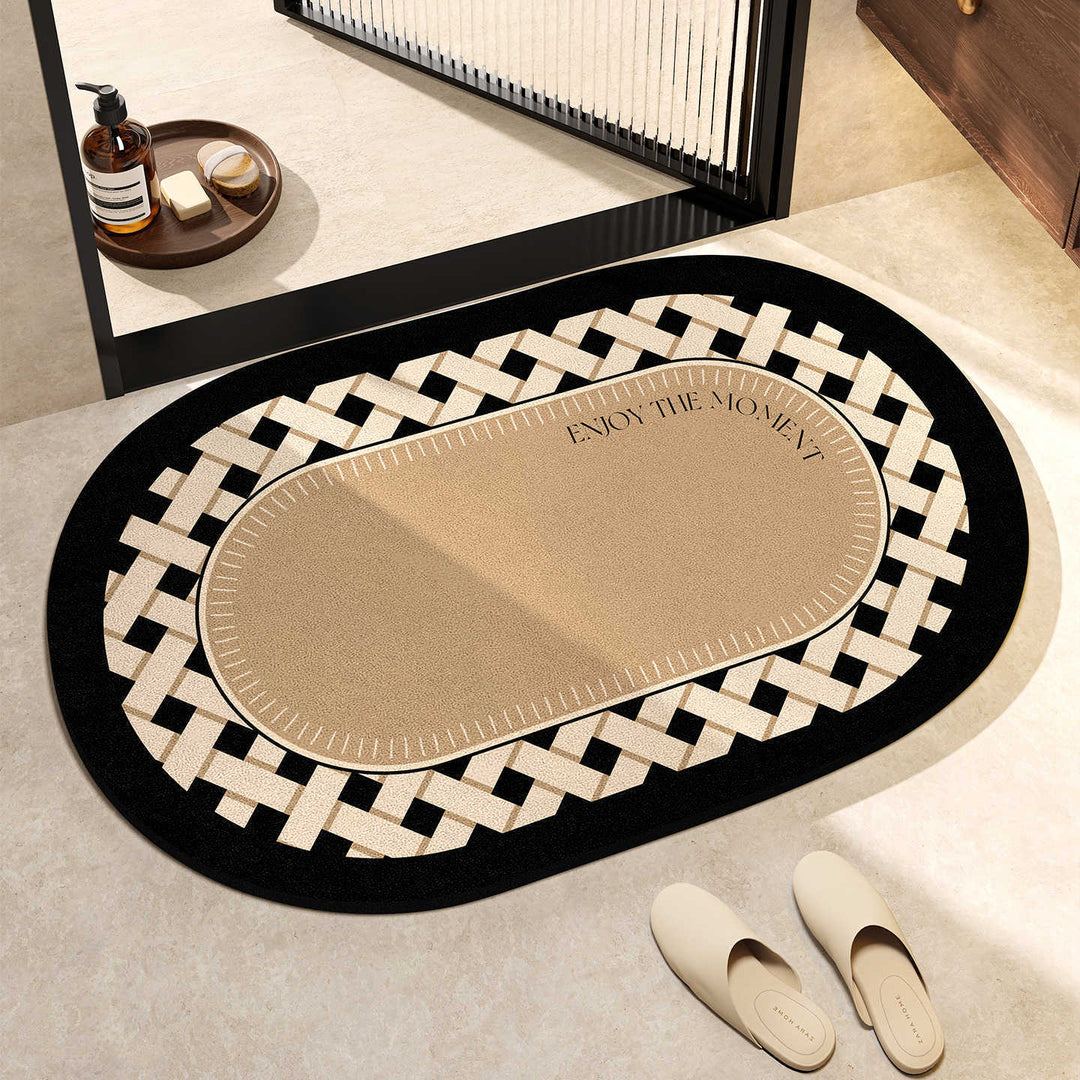 Elegant Oval Floor Mat