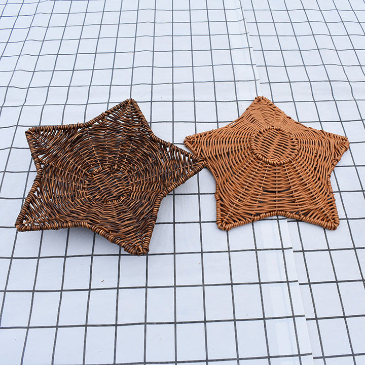 Handmade Star-Shaped Woven Basket