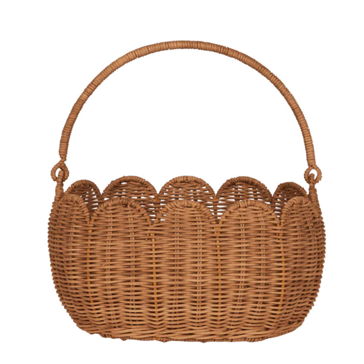 Handmade storage basket for dolls