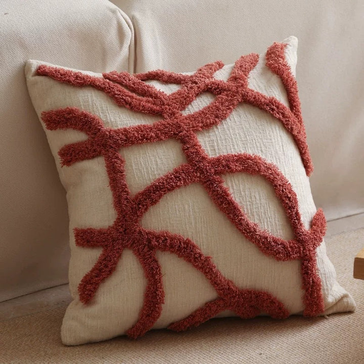 Textured Geometric Accent Pillow