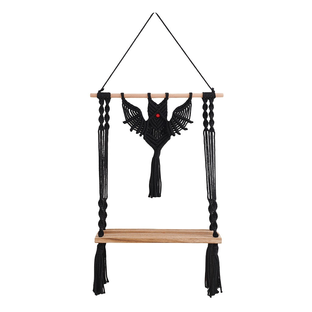Macramé Wall Hanging Shelf with Bohemian Design