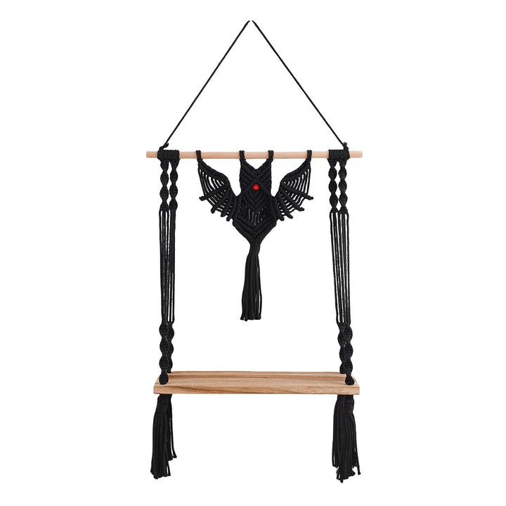 Macramé Wall Hanging Shelf with Bohemian Design