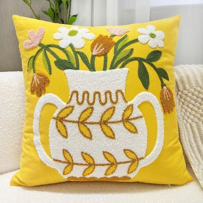Floral Texture Decorative Throw Pillow