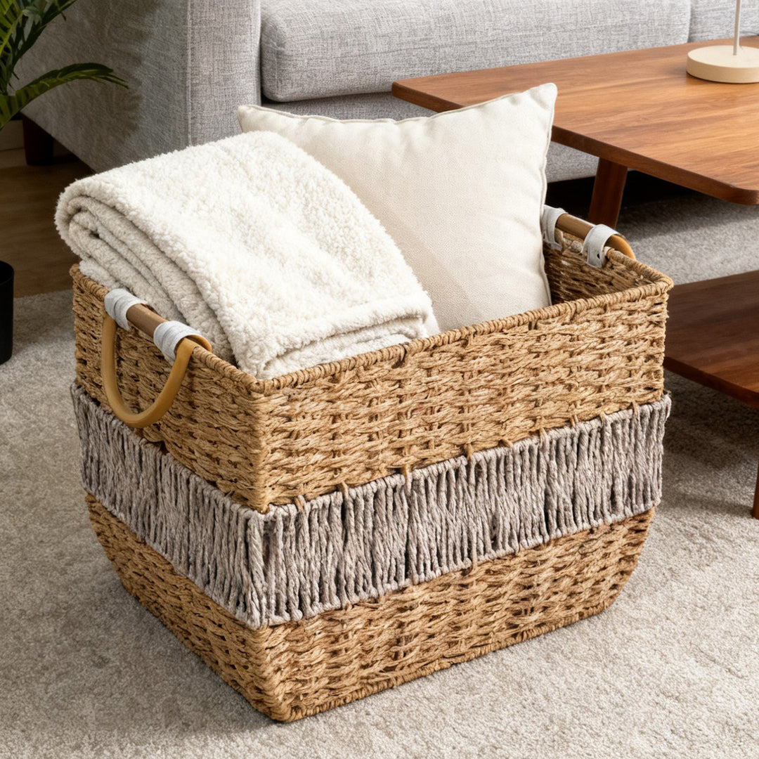 Natural meadows storage basket