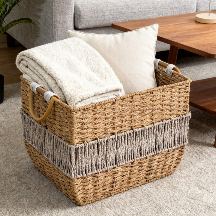 Natural meadows storage basket