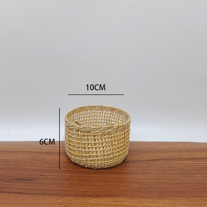 Handmade Natural Fiber Decorative Basket