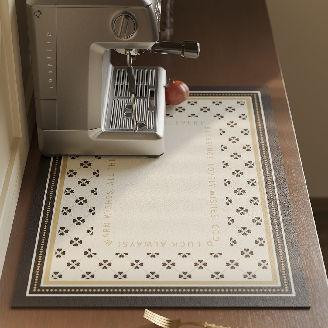 Decorative Floral Vinyl Countertop and Cabinet Runner Mat