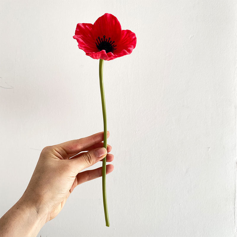 Elegant Artificial Anemone Floral Stem