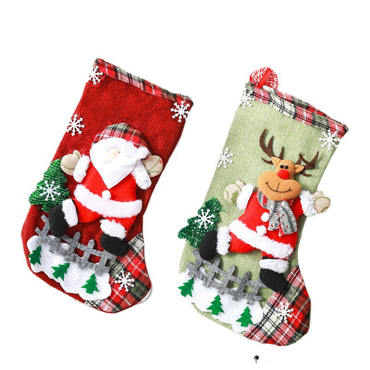 Festive Christmas stocking with cute Santa Claus motif