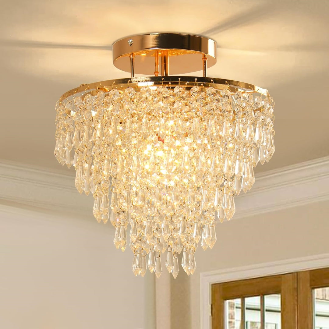 Elegant Crystal Drop Ceiling Light