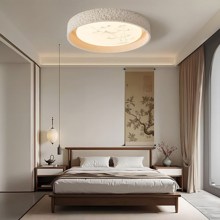 Modern stone mix ceiling light