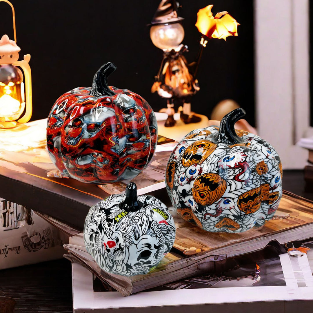 Artful Halloween pumpkin figure