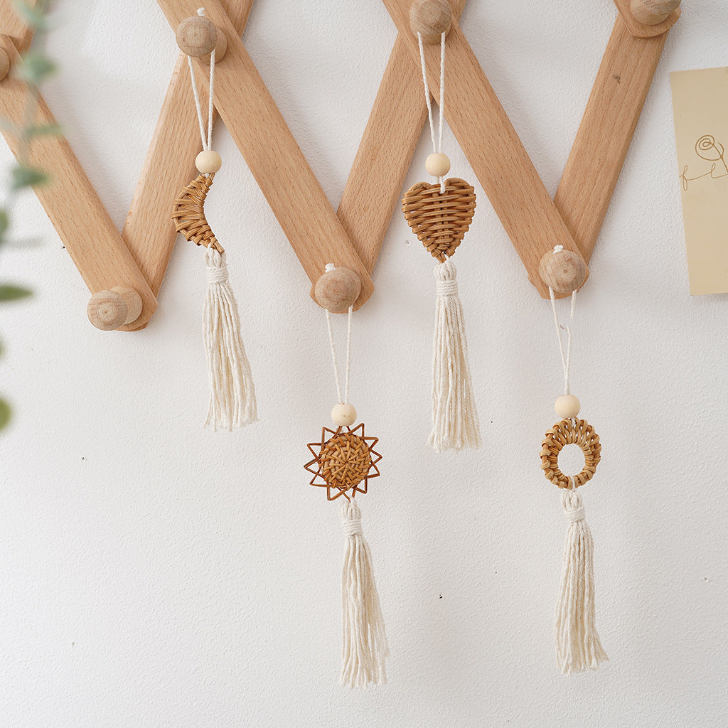 Boho Chic Woven Heart Wall Hanging